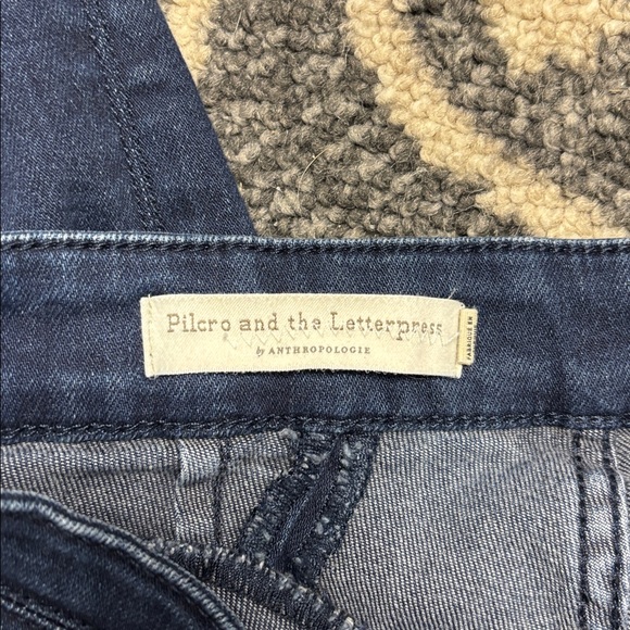 Pilcro and the Letterpress Anthropologie Dark Blue Skinny Jeans - Picture 3 of 8